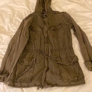 Medium army green full zip jacket